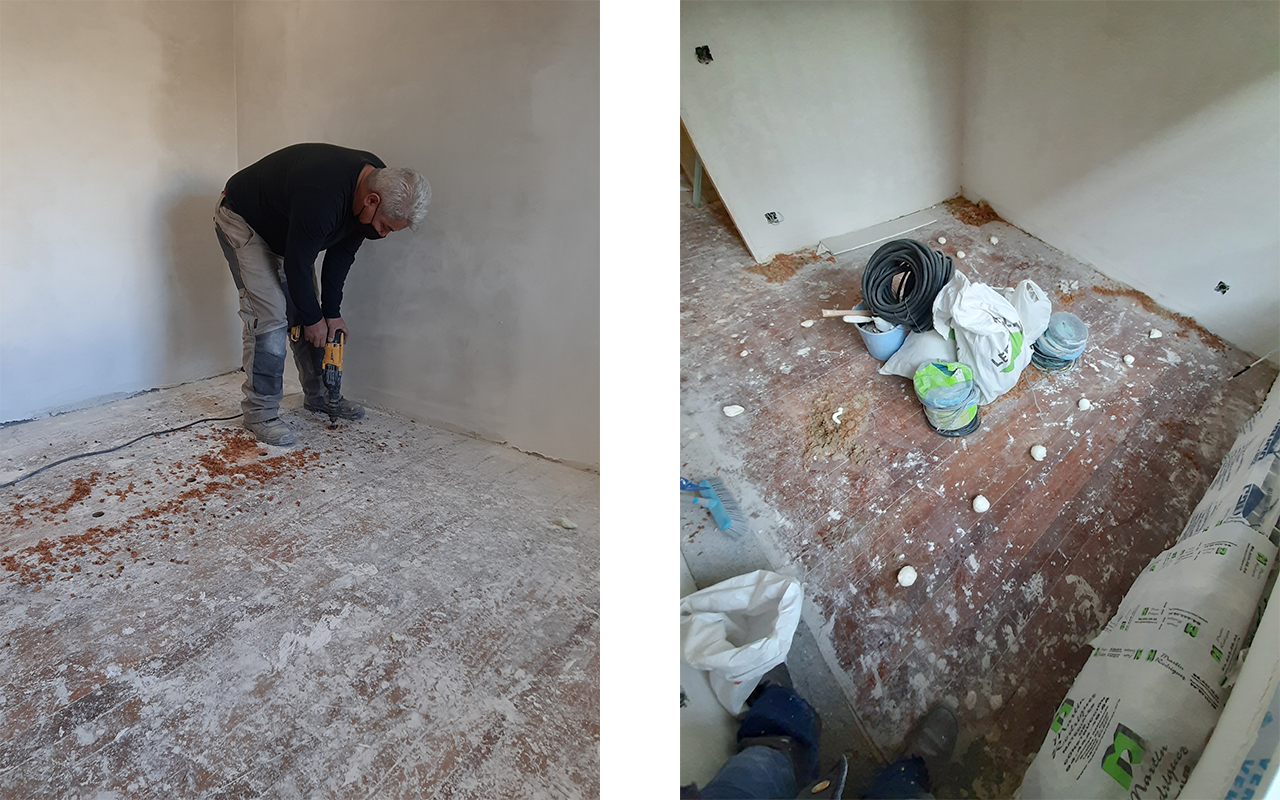 Aislamiento térmico de suelos.