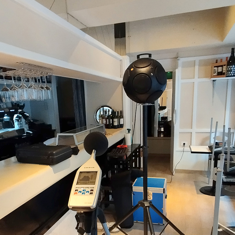 Medición de acústica de un  bar